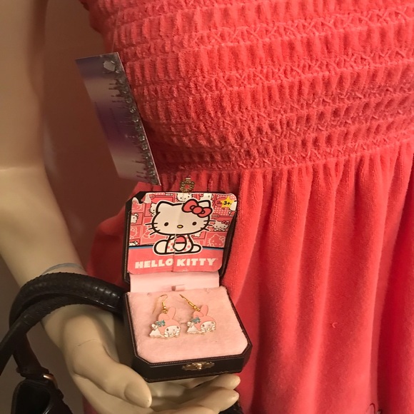 Adorable y2k my melody terry cloth dress earrings and necklace 💖🍭 - Picture 5 of 11